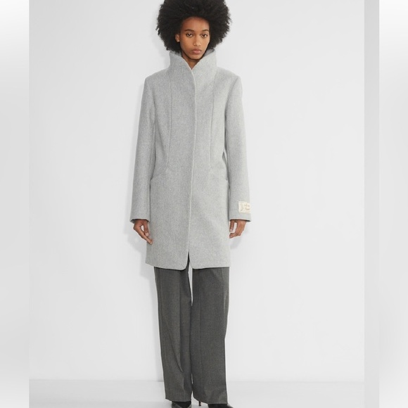 Wilfred The Cacoon Coat New-Virgin Wool, size L, Heather Light Grey - Picture 12 of 16